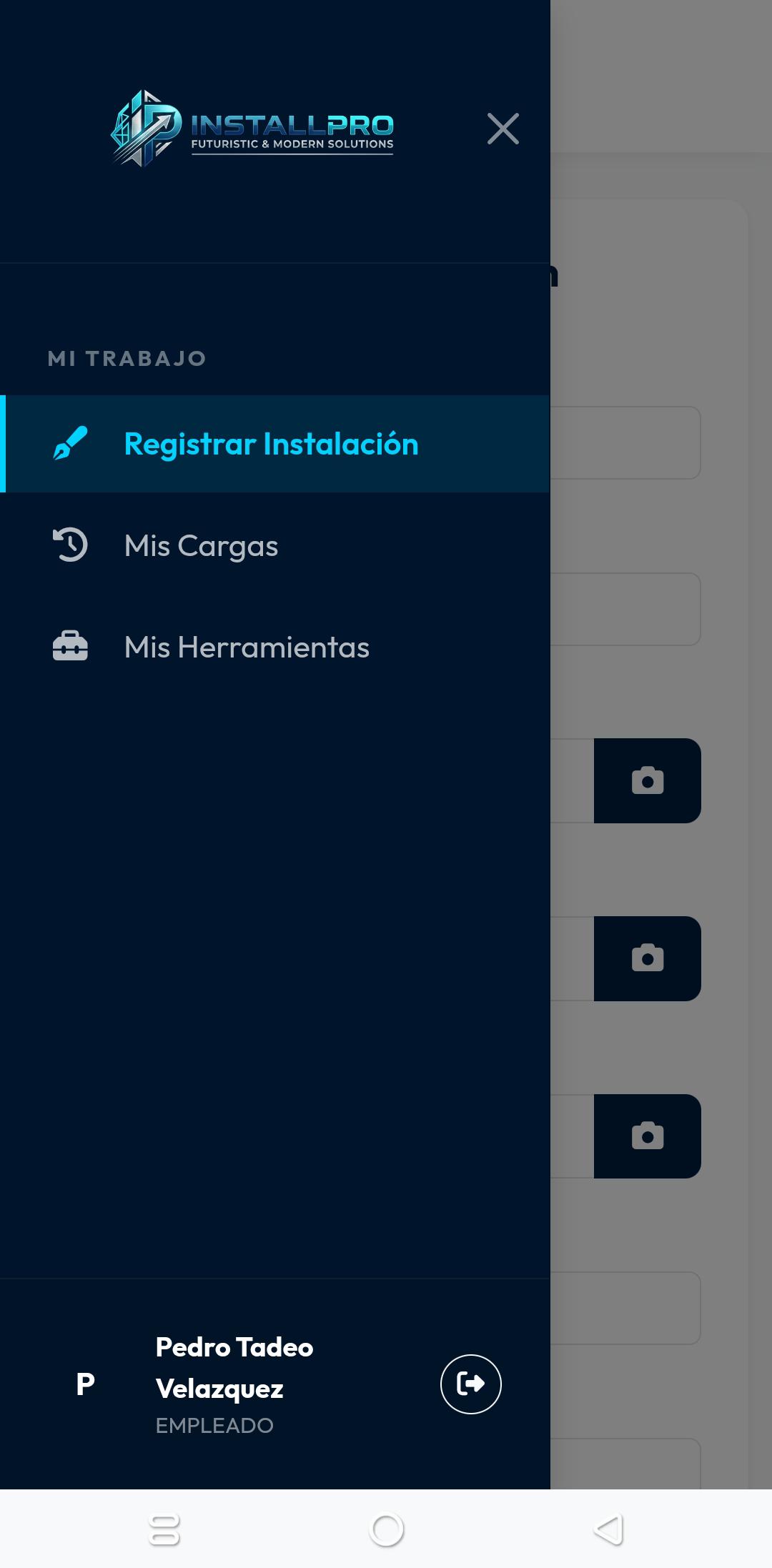 Panel de Control Móvil